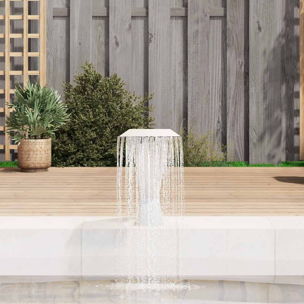Vidaxl Fountain de piscine Vidaxl 64x30x52 cm en acier inoxydable en argent couleur