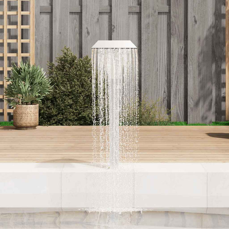 Vidaxl Piscine Fountain 50x30x90 cm en acier inoxydable en argent coloré
