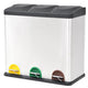 Vidaxl Pendal Bin pour recycler 54 L en acier inoxydable