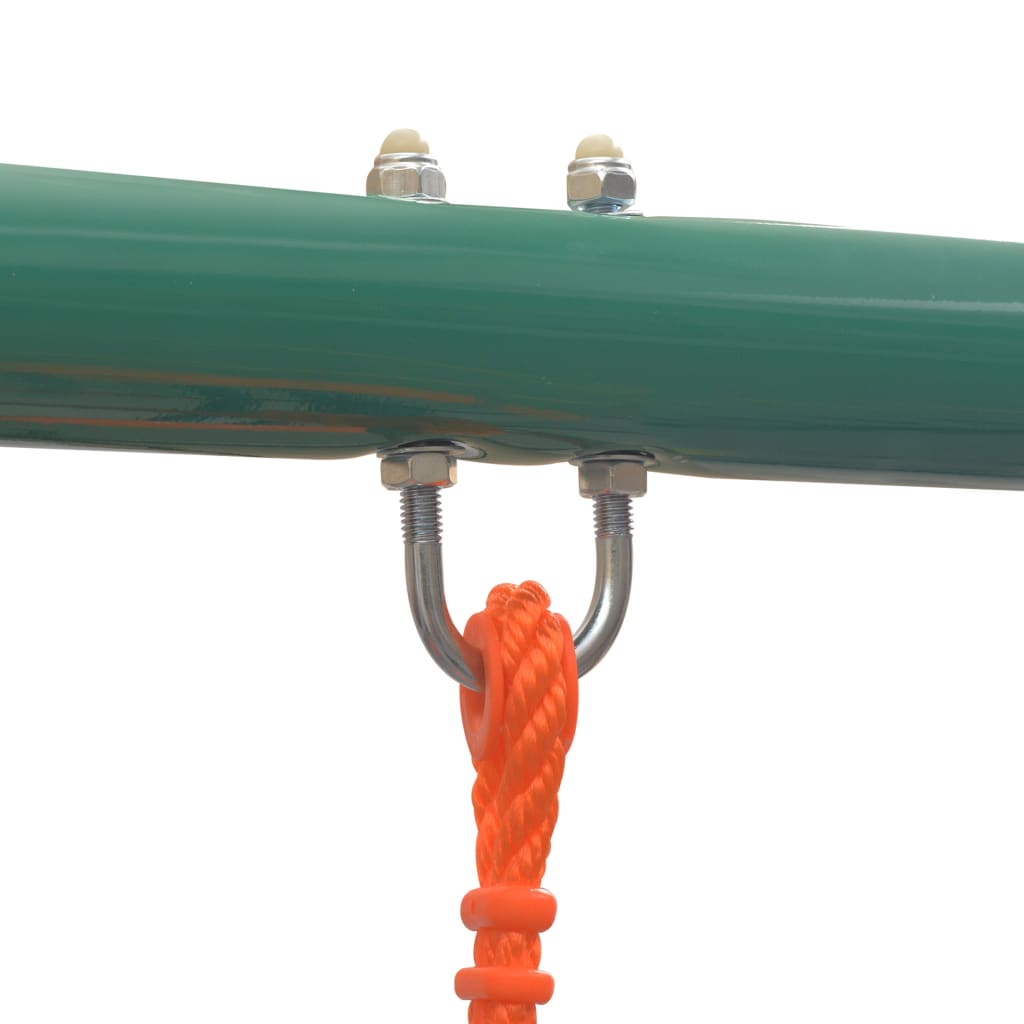Vidaxl Swings Ensemble avec toboggan et 3 sièges orange