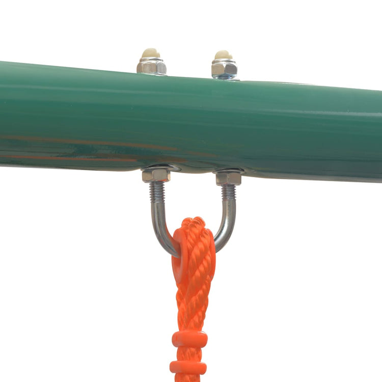 Vidaxl Swings Ensemble avec toboggan et 3 sièges orange