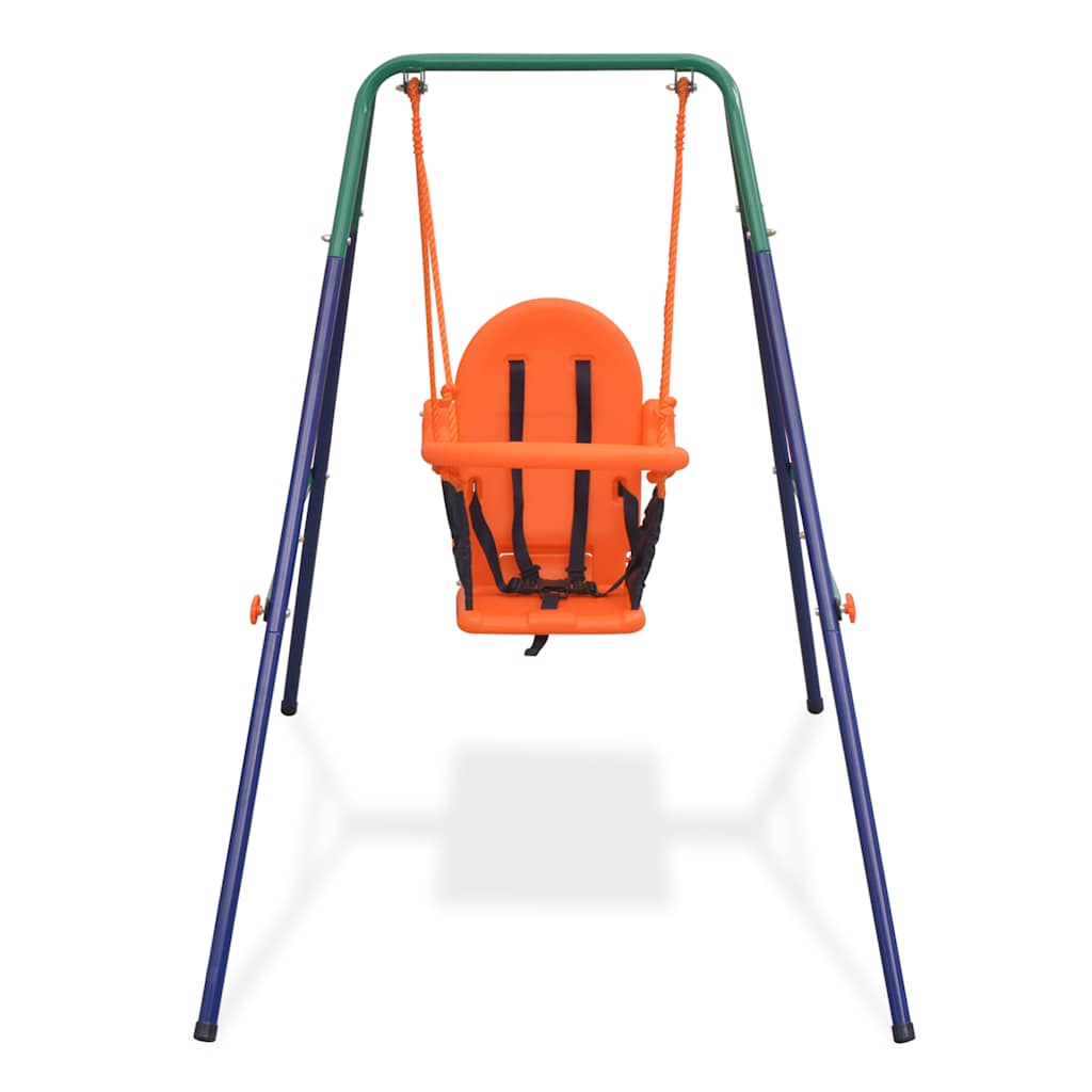 Ensemble swing pour les tout-petits Vidaxl avec harnais de sécurité orange