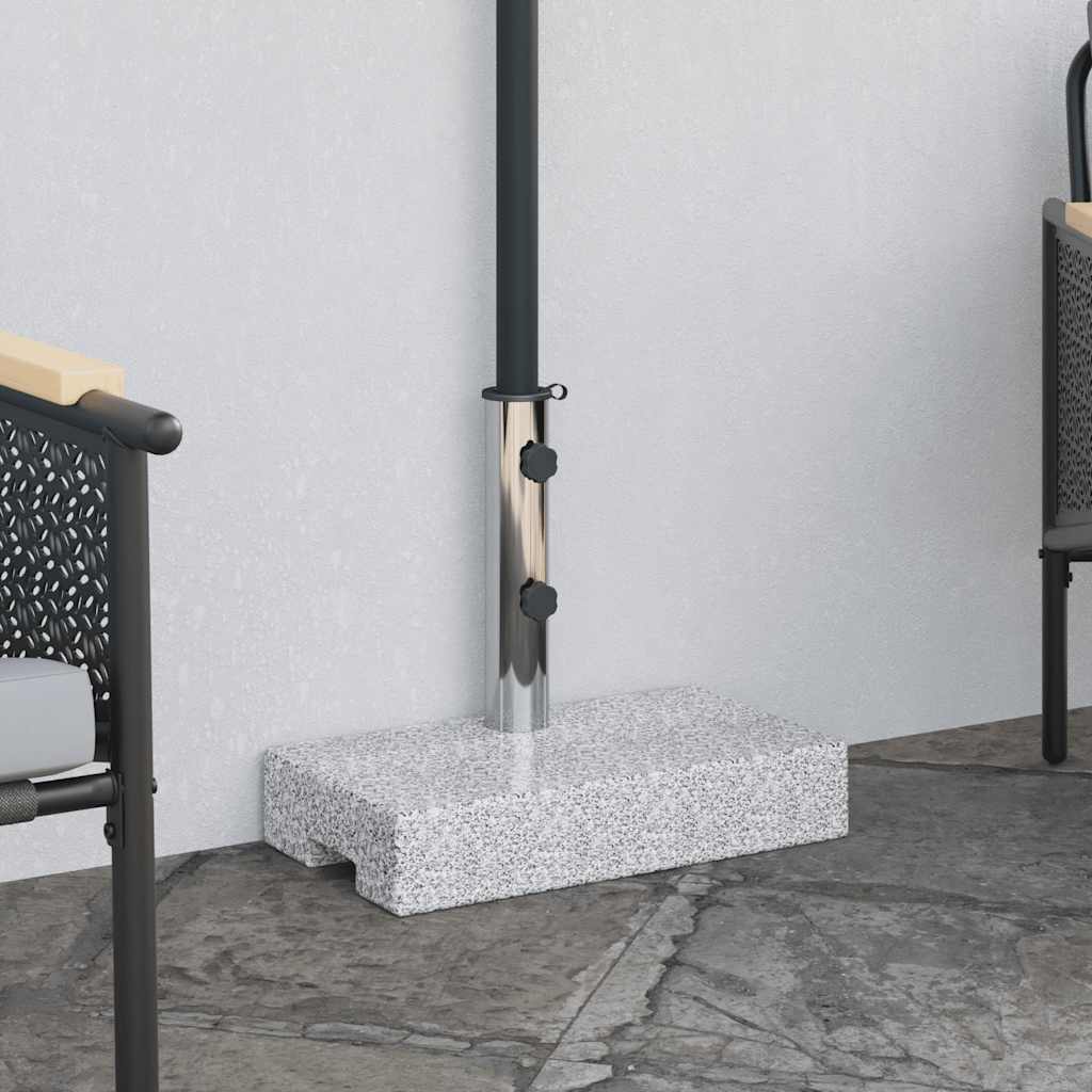 Vidaxl parasol pied rectangulaire 25 kg de granit