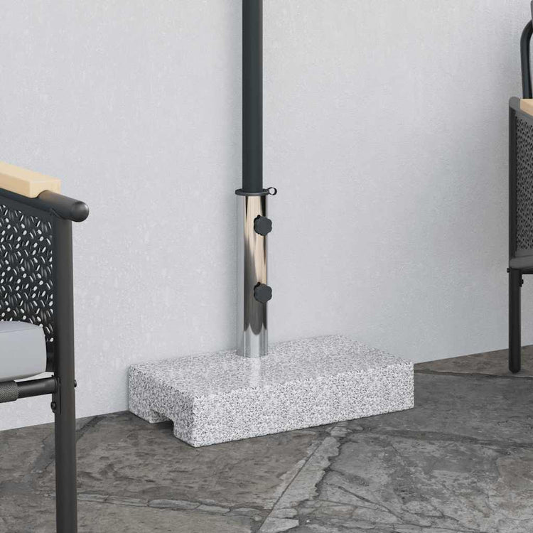 Vidaxl parasol pied rectangulaire 25 kg de granit