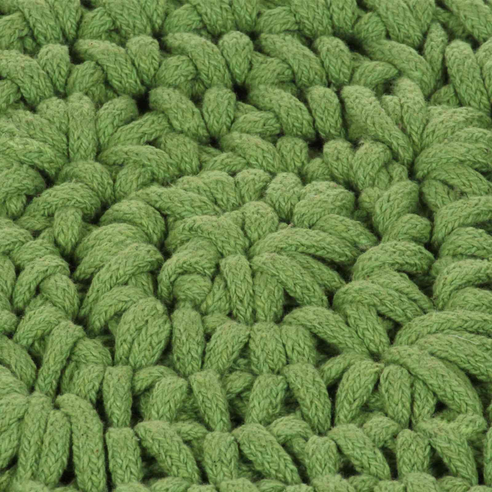 Vidaxx coussin à carreaux vannerie avec coussin vert 50 x 50 cm coton
