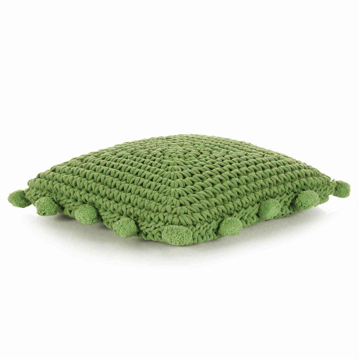 Vidaxx coussin à carreaux vannerie avec coussin vert 50 x 50 cm coton