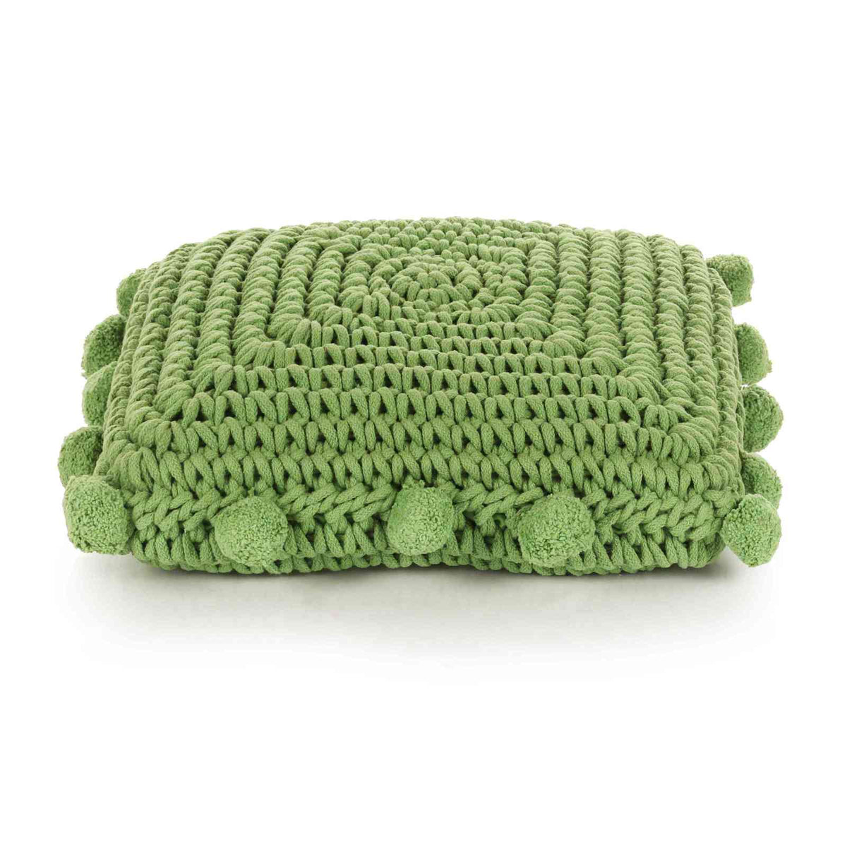 Vidaxx coussin à carreaux vannerie avec coussin vert 50 x 50 cm coton