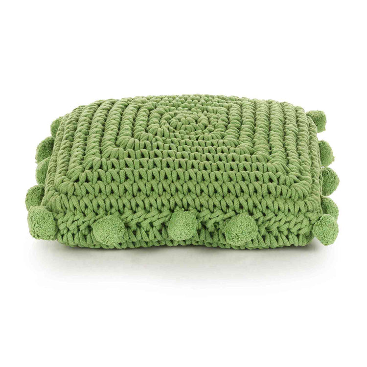 Vidaxx coussin à carreaux vannerie avec coussin vert 50 x 50 cm coton