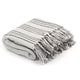 Vidaxl Plaid Stripes 220x250 cm Coton Gris et blanc