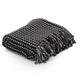 Carrés à plaid vidaxl 220x250 cm de coton noir