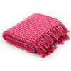 Vidaxl Plaid Squares 160x210 cm de coton rose