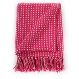 Vidaxl Plaid Squares 160x210 cm de coton rose - afbeelding 3
