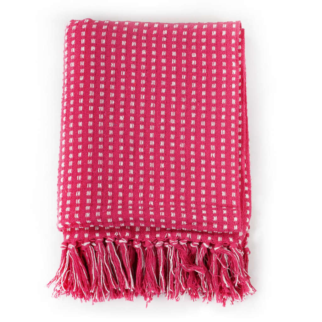 Carrés à carreaux Vidaxl 220x250 cm rose en coton