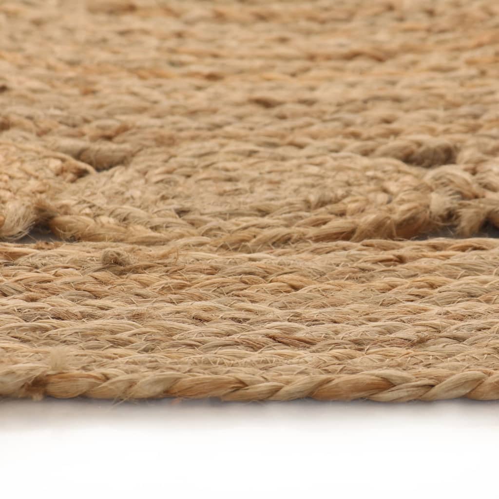 Tapis vidaxl avec conception d'environ 120 cm de jute tressée