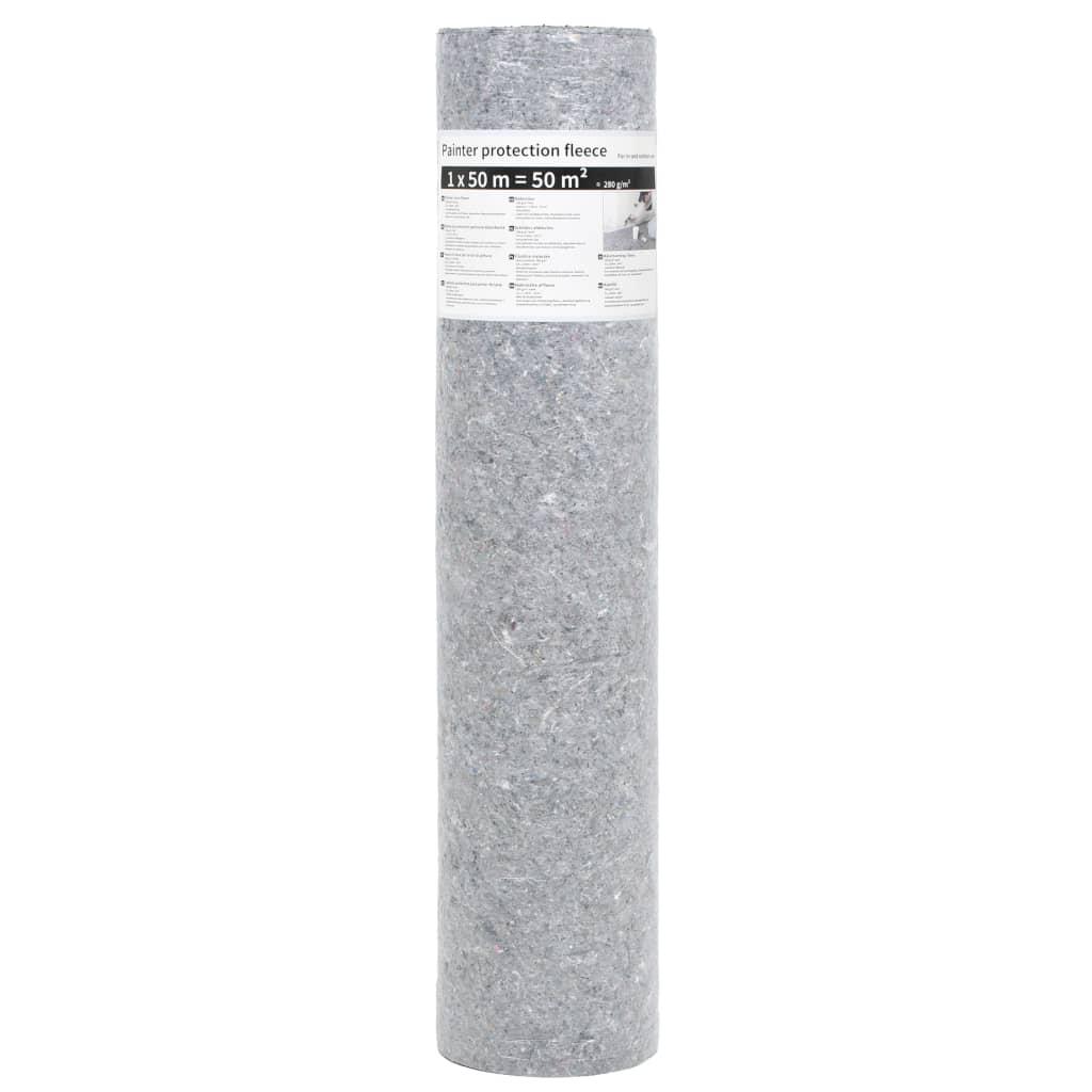 Peinture vidaxl vlie anti-glip 50 m 280 g m² gris