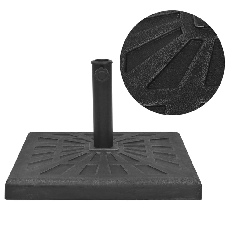 Vidaxl parasol pied carré 19 kg de résine noire