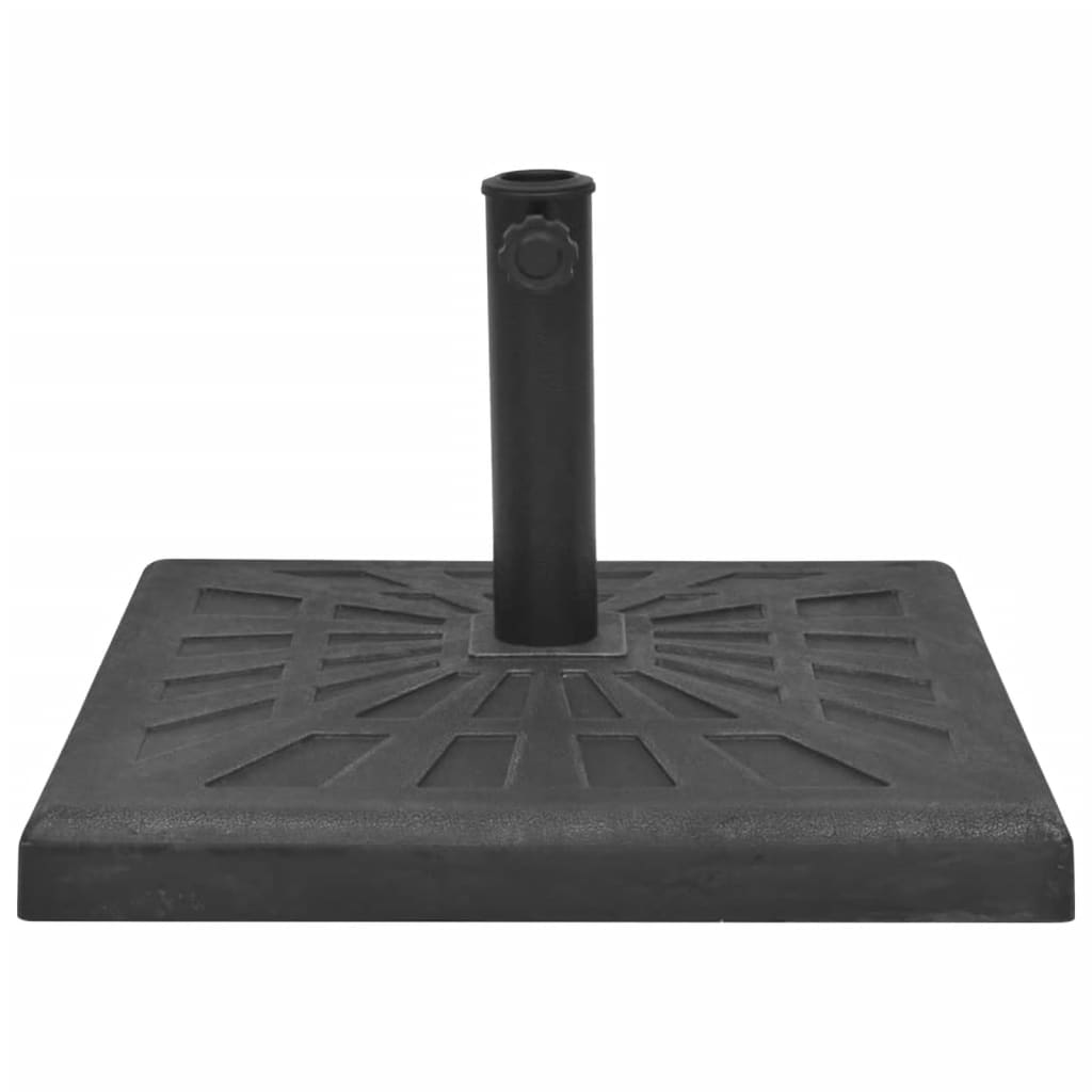 Vidaxl parasol pied carré 19 kg de résine noire