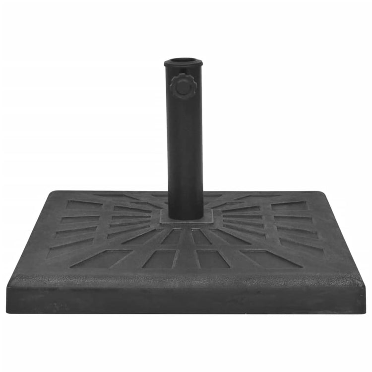 Vidaxl parasol pied carré 19 kg de résine noire