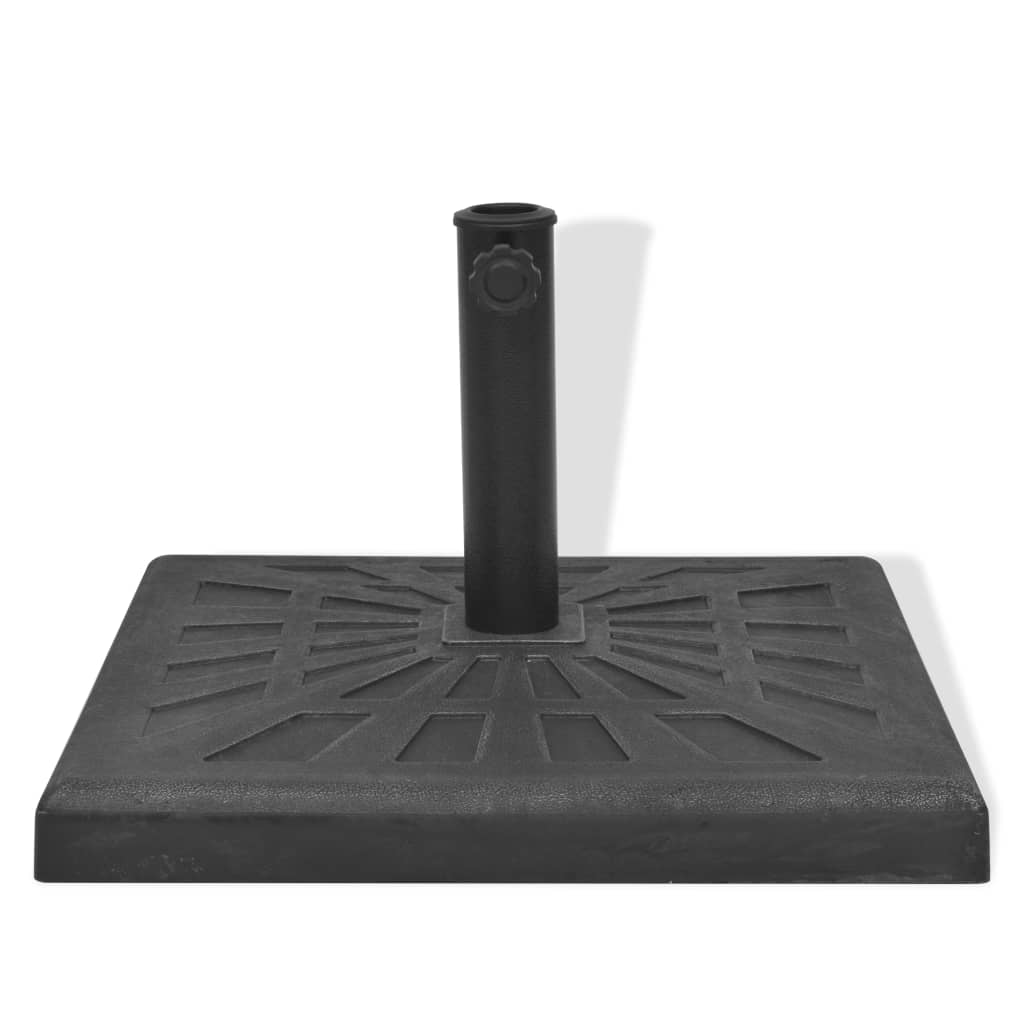 Vidaxl parasol pied carré 19 kg de résine noire