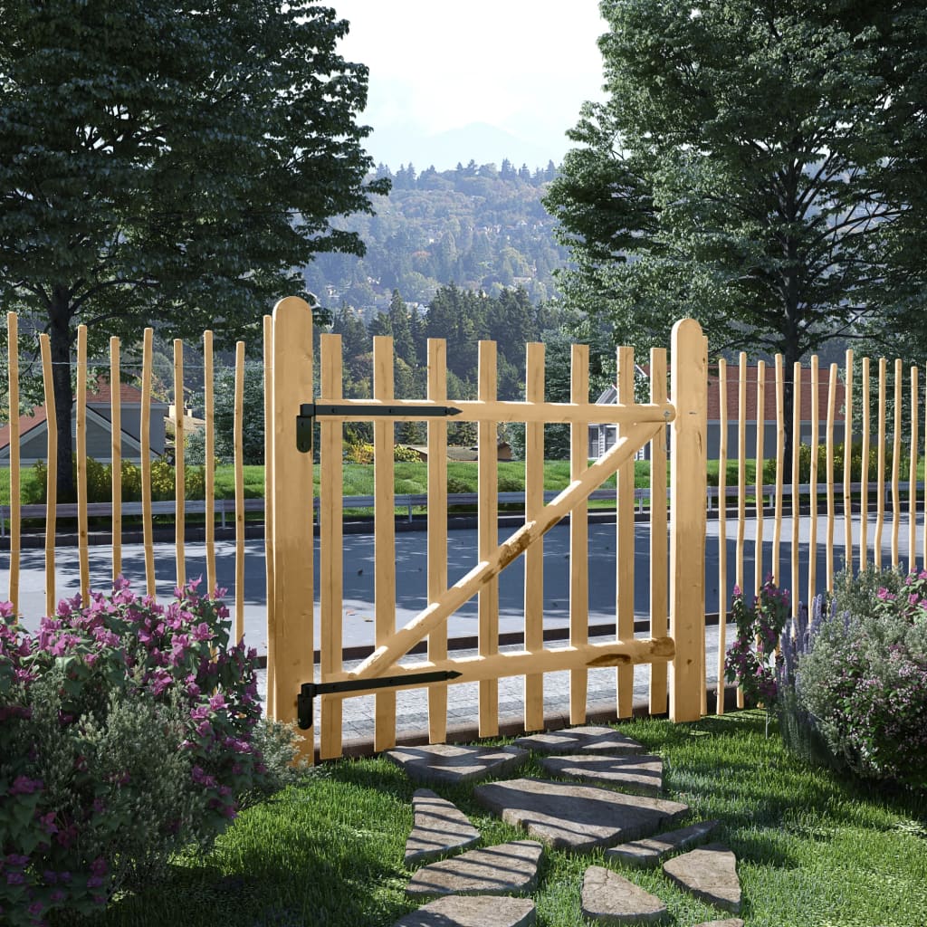 Port vidaxl seulement 100x100 cm en bois de noisetier