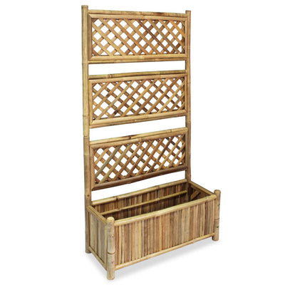 Planteur vidaxl élevé avec du rack 70 cm de bambou