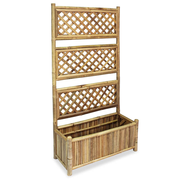 Planteur vidaxl élevé avec du rack 70 cm de bambou