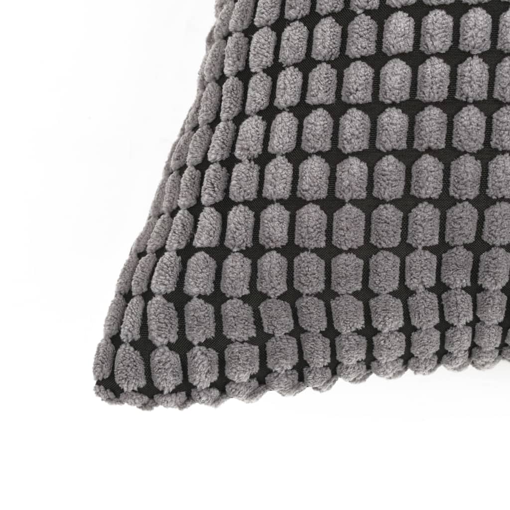 Vidaxl Decorative Cushion Set 45x45 cm Velor Grey 2 pièces