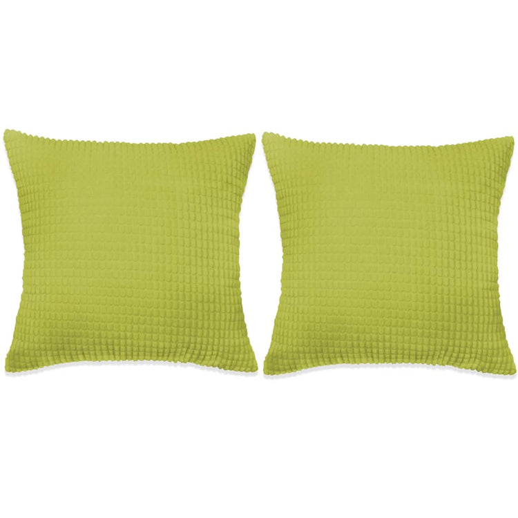 Vidaxl Decorative Cushion Set 60x60 cm Velor Green 2 pièces