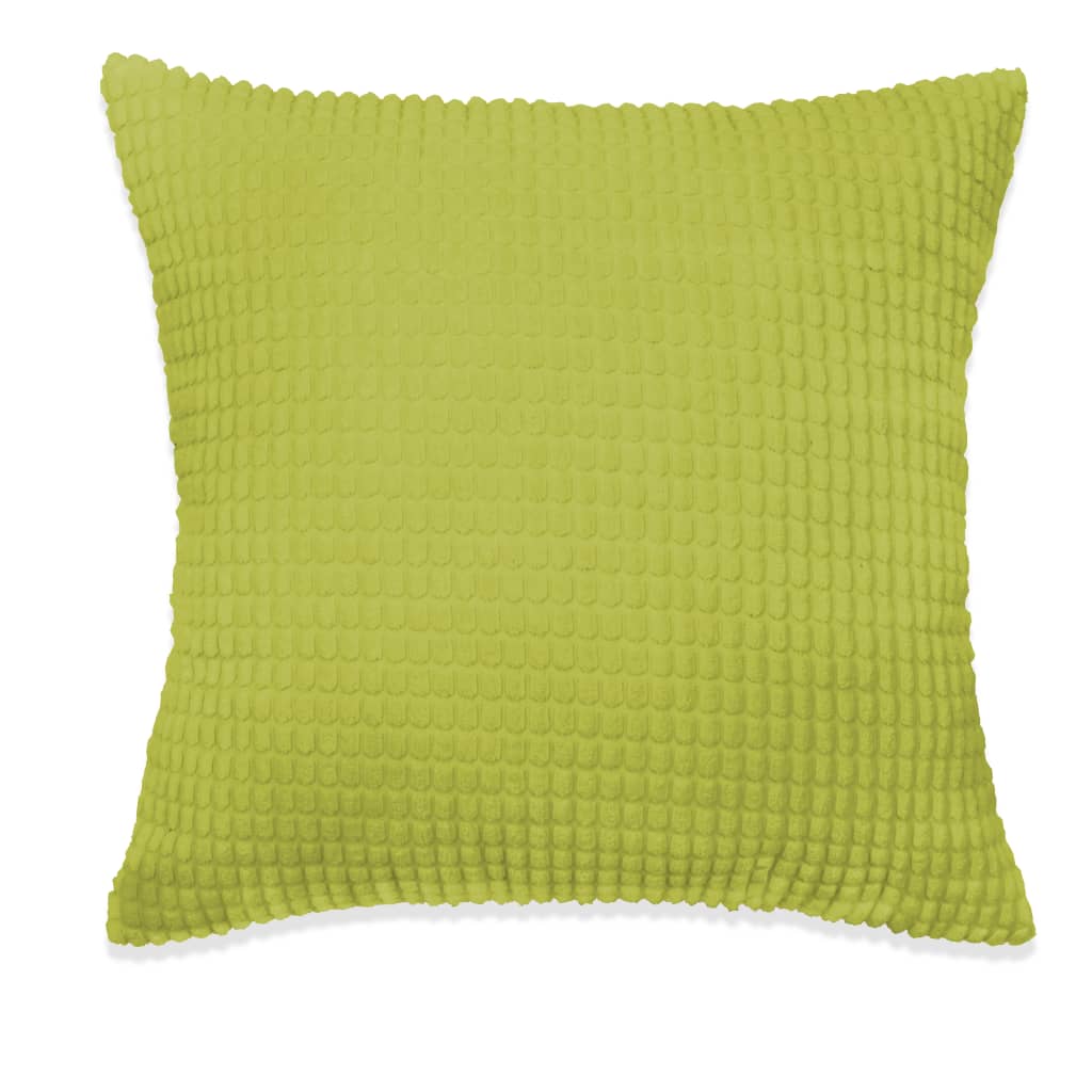 Vidaxl Decorative Cushion Set 60x60 cm Velor Green 2 pièces