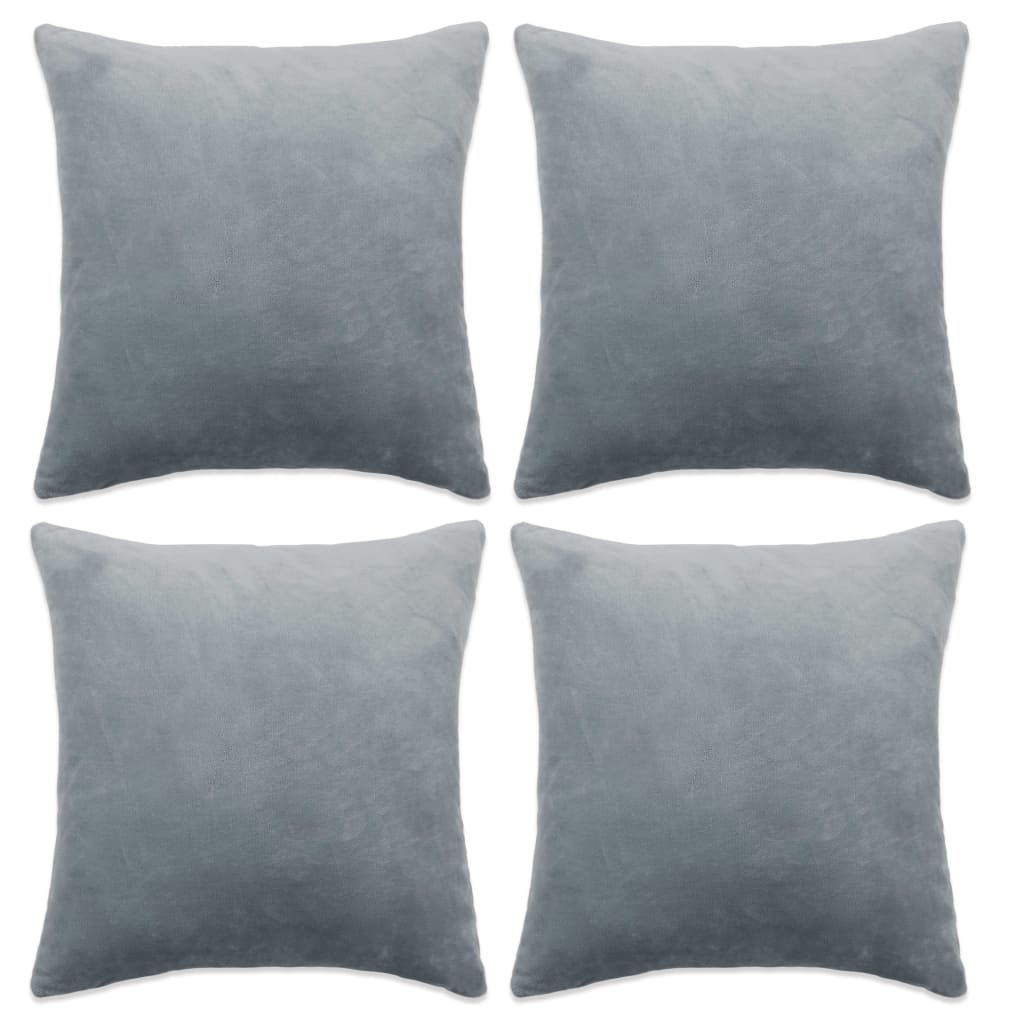 Coussin de vidaxl coussin 4 pcs 40x40 cm gris tissu