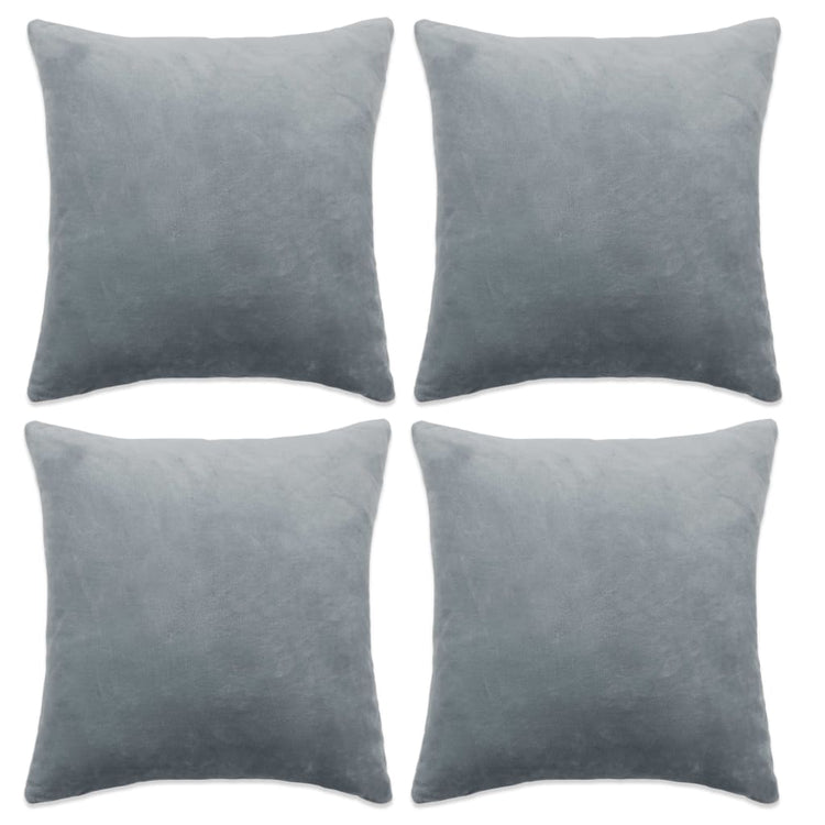 Coussin de vidaxl coussin 4 pcs 40x40 cm gris tissu