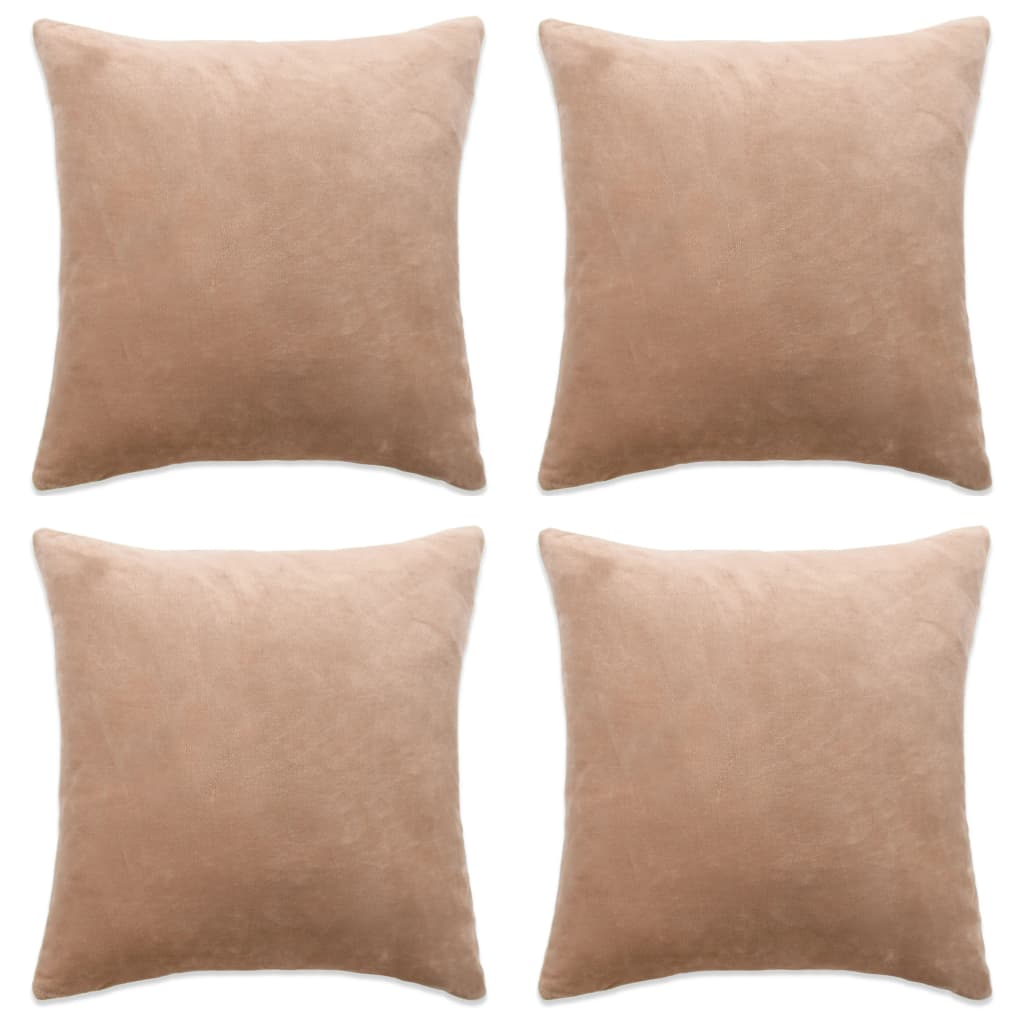 Coussin de coussin Vidaxl 4 ST 80x80 cm en tissu beige