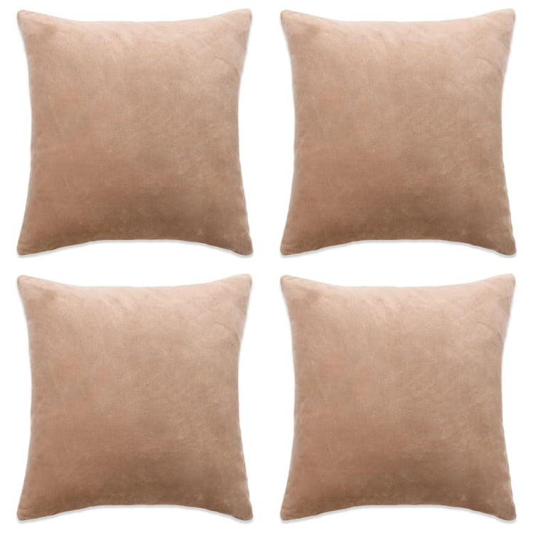 Coussin de coussin Vidaxl 4 ST 80x80 cm en tissu beige