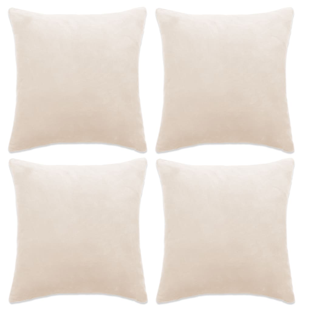 Coussin de vidaxl coussin 4 ST 40x40 cm tissu blanc cassé