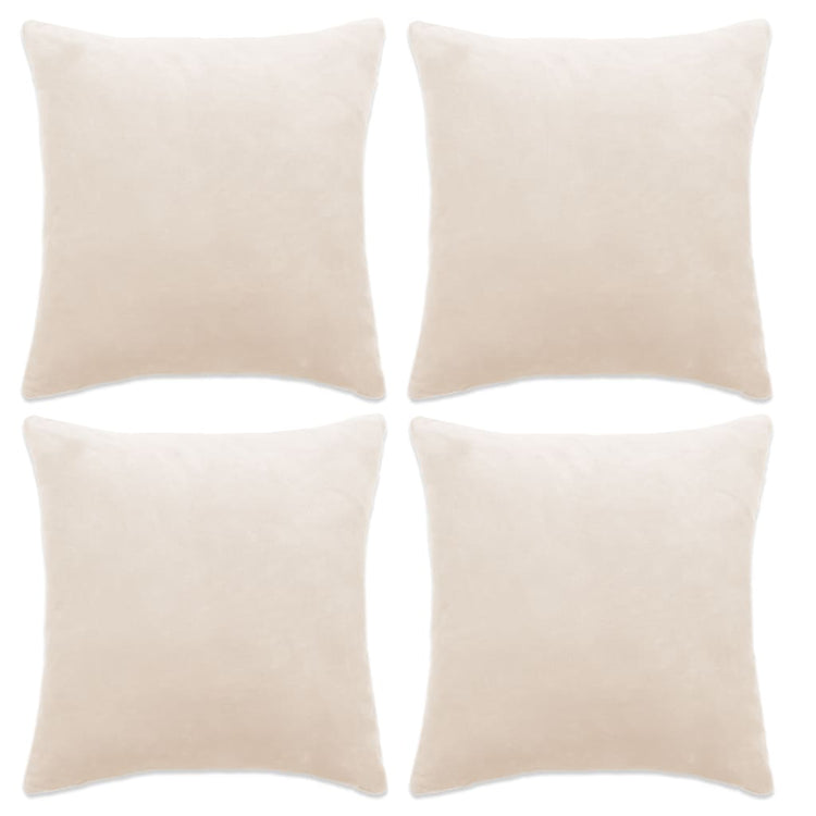 Coussin de vidaxl coussin 4 ST 40x40 cm tissu blanc cassé
