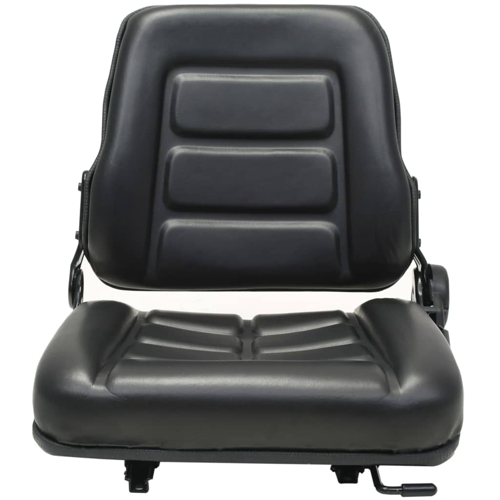 Chaise de tracteur Vidaxl ForkSlucks avec dossier réglable noir