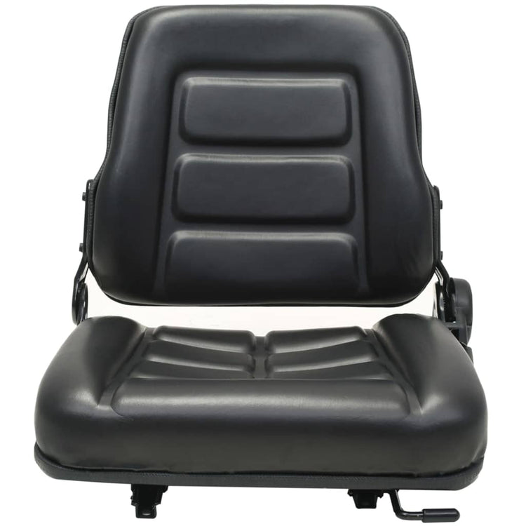 Chaise de tracteur Vidaxl ForkSlucks avec dossier réglable noir