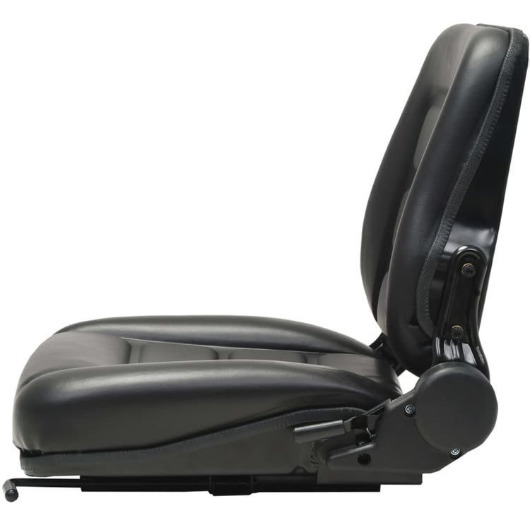 Chaise de tracteur Vidaxl ForkSlucks avec dossier réglable noir