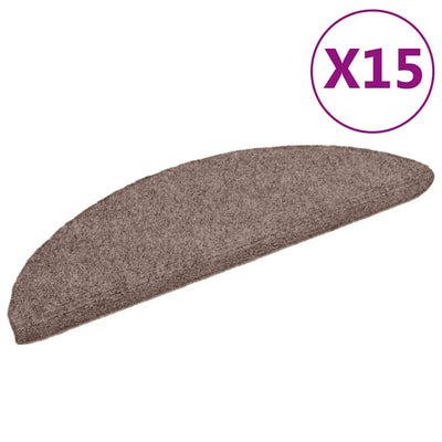 Vidaxl Stair Mats auto-adhésif 56x17x3 cm aiguille en feutre brun 15 m