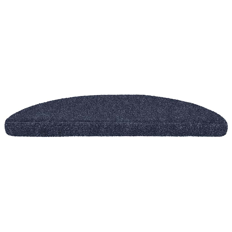 Vidaxl Mat d'escalier auto-adhésif 56x17x3 cm aiguille en feutre bleu 15 pcs