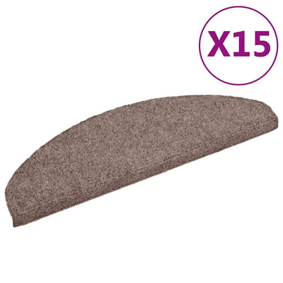 Vidaxl Stair Mats auto-adhésif 65x21x4 cm aiguille en feutre brune 15 m