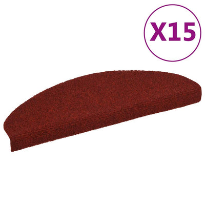 Vidaxl Stair Mats auto-adhésif 65x21x4 cm aiguille en feutre rouge 15 m