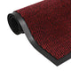 Vidaxl droogloopmat rectangulaire tufted 40x60 cm rouge