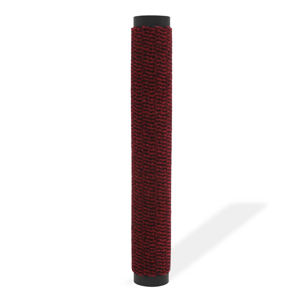 Vidaxl droogloopmat rectangulaire tufted 80x120 cm rouge