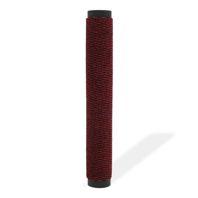 Vidaxl droogloopmat rectangulaire tufted 80x120 cm rouge
