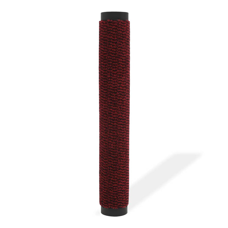 Vidaxl droogloopmat rectangulaire tufted 80x120 cm rouge