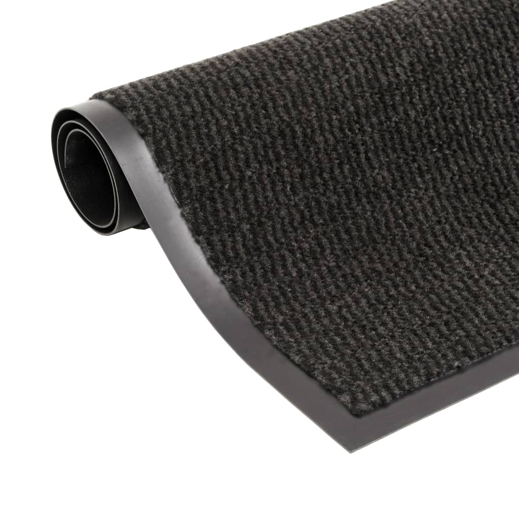 Vidaxl droogloopmat rectangulaire tufted 90x150 cm noir