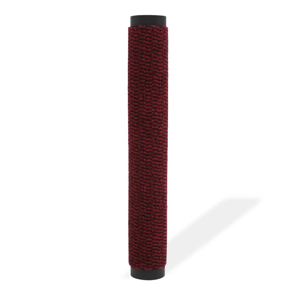 Vidaxl droogloopmat rectangulaire tufted 120x180 cm rouge