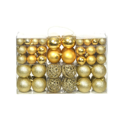 Vidaxl 100 pièces de Noël Set 3 4 6 cm Gold Colored