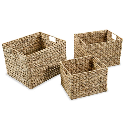Vidaxl Panier de stockage Set Waterhyacint 3 pièces